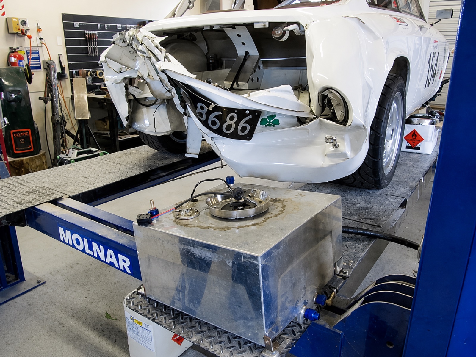 Panel work on a classic in the workshop